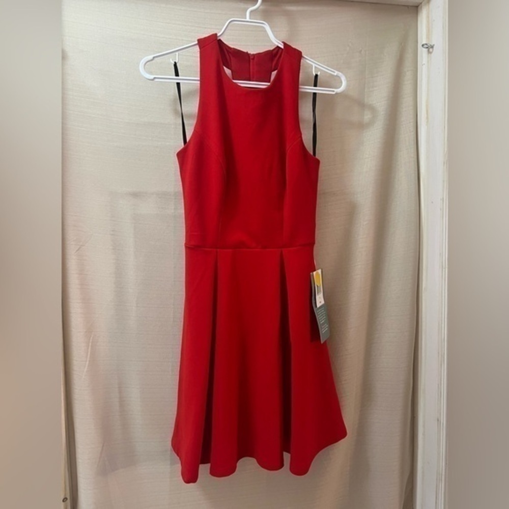 B Smart BOGO red summer girly flowy mini backless dress size 3 ⚫️